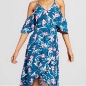 Tropical Flutter Sleeve Wrap Dress - Make an Offer!
